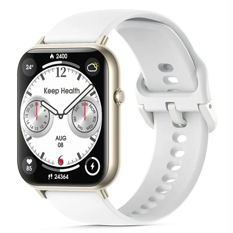 Q19 Pro Max Bluetooth-compatible Calling Smart Watch Heart Rate Sleep Monitoring Fitness Tracker Smart Bracelet - White