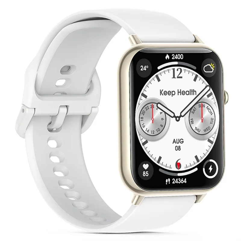 Q19 Pro Max Bluetooth-compatible Calling Smart Watch Heart Rate Sleep Monitoring Fitness Tracker Smart Bracelet - White