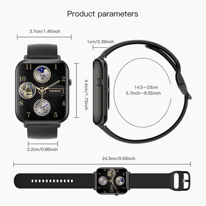 Q19 Pro Max Bluetooth-compatible Calling Smart Watch Heart Rate Sleep Monitoring Fitness Tracker Smart Bracelet - White