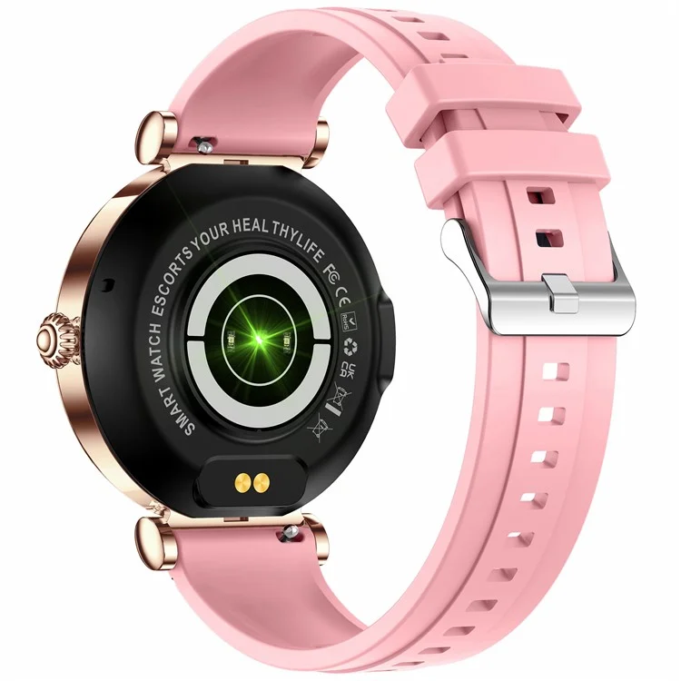 CF30 Cinturino in Silicone da 1,27 pollici con Decoro di Diamanti per Donna, Orologio Smart per la Salute Impermeabile - Rosa