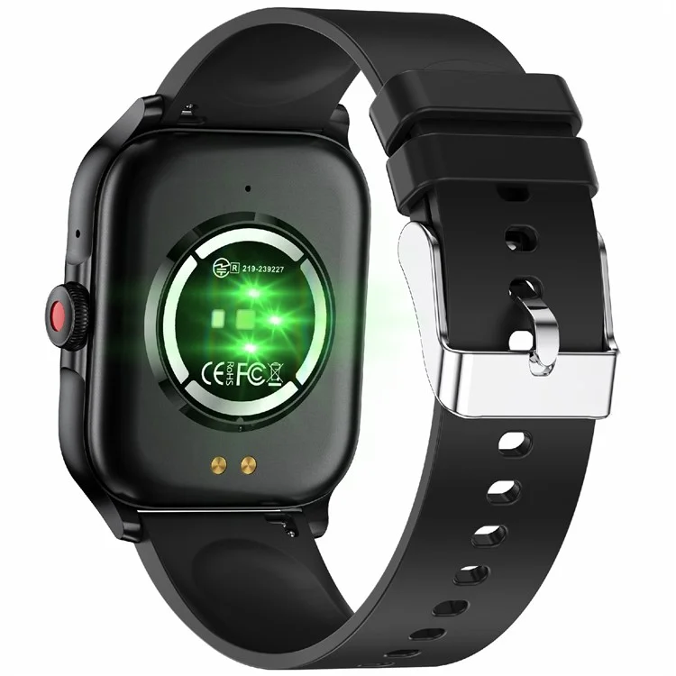 QX15 Realtek Chip 1.85-inch TFT Screen Blood Oxygen Monitor Bluetooth-compatible Smart Watch - Black