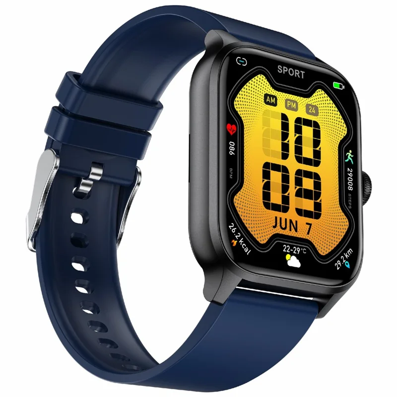 QX15 Realtek Chip 1.85-inch TFT Screen Blood Oxygen Monitor Bluetooth-compatible Smart Watch - Blue