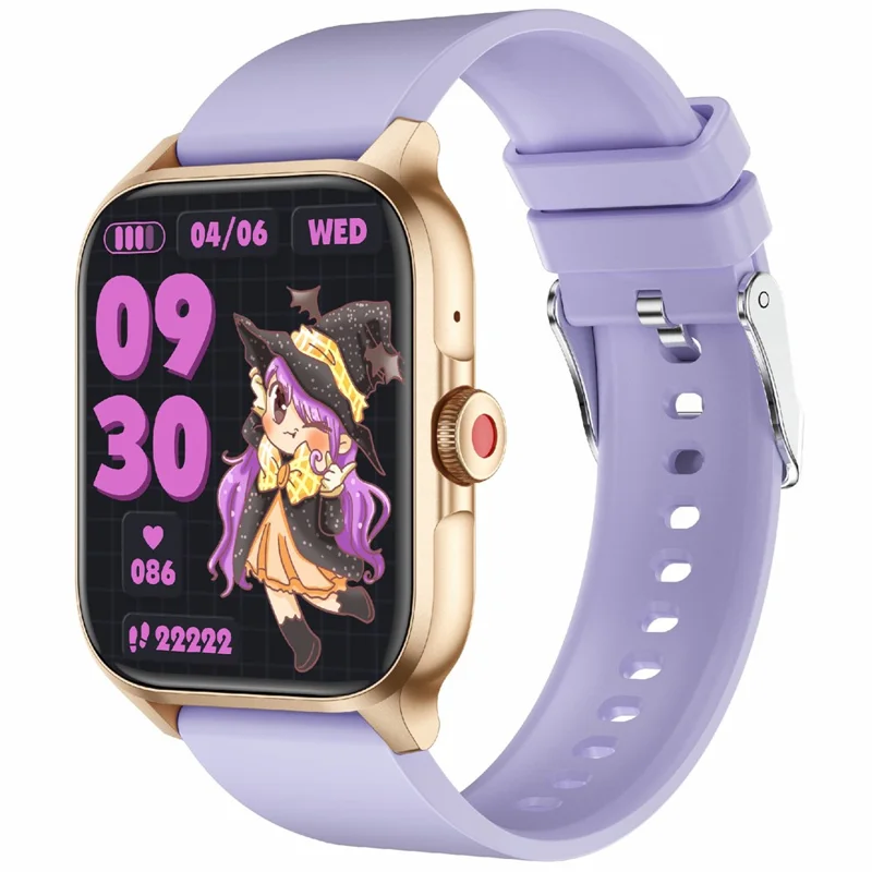 QX15 Realtek Chip 1.85-inch TFT Screen Blood Oxygen Monitor Bluetooth-compatible Smart Watch - Purple