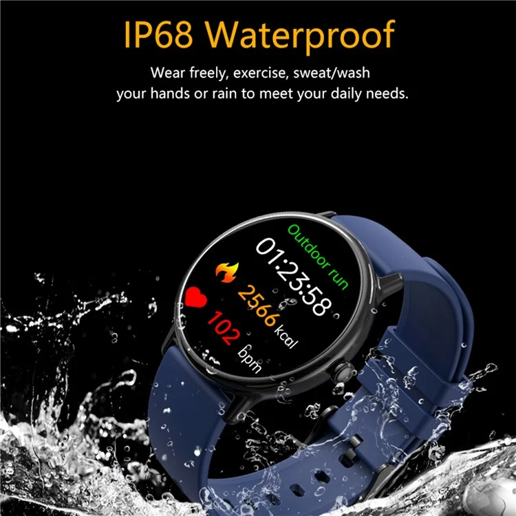 Y86 Sports Smart Watch 1.43-Zoll AMOLED-Bildschirm Herzfrequenz-Blutsauerstoffmonitor, Silikonarmband - Schwarz