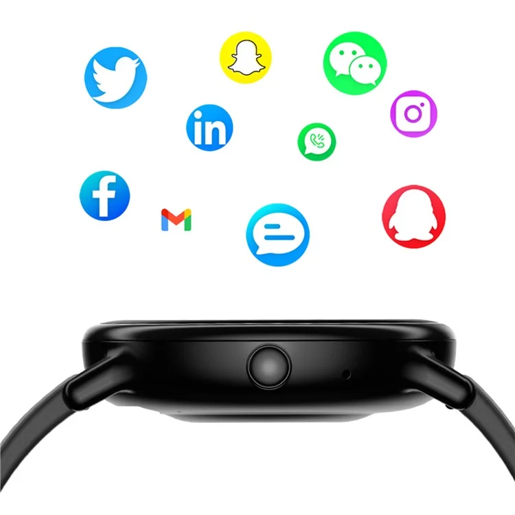 Y86 Sports Smart Watch 1.43-Zoll AMOLED-Bildschirm Herzfrequenz-Blutsauerstoffmonitor, Silikonarmband - Schwarz