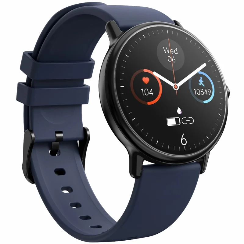 Montre connectée Y86 Sports 1,43 pouces AMOLED Fréquence cardiaque Oxygène sanguin, Bracelet en silicone - Bleu