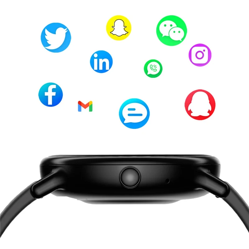 Relógio Inteligente Esportivo Y86 com Tela AMOLED de 1,43 polegadas, Monitor de Frequência Cardíaca e Oxigênio no Sangue, Pulseira de Silicone - Bege