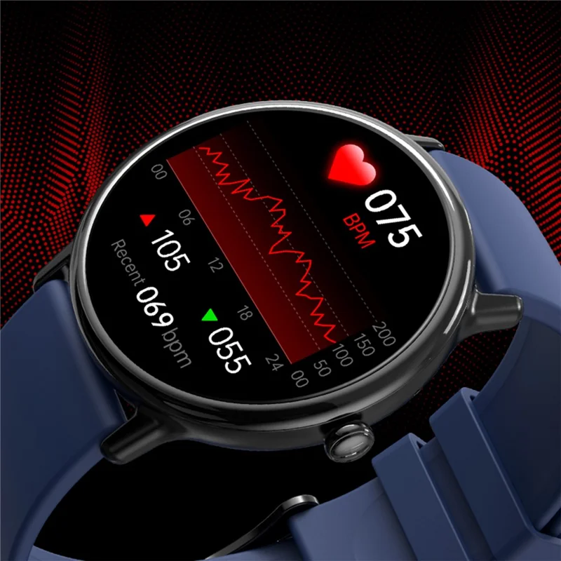 Y86 Sports Smart Watch 1.43-inch AMOLED Screen Heart Rate Blood Oxygen Monitor, Silicone Strap - Pink