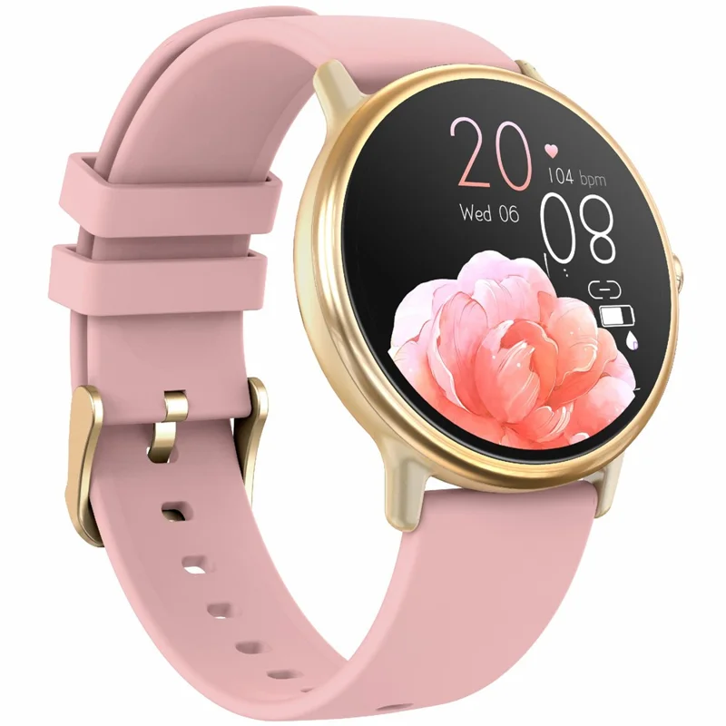 Y86 Sports Smart Watch 1.43-inch AMOLED Screen Heart Rate Blood Oxygen Monitor, Silicone Strap - Pink
