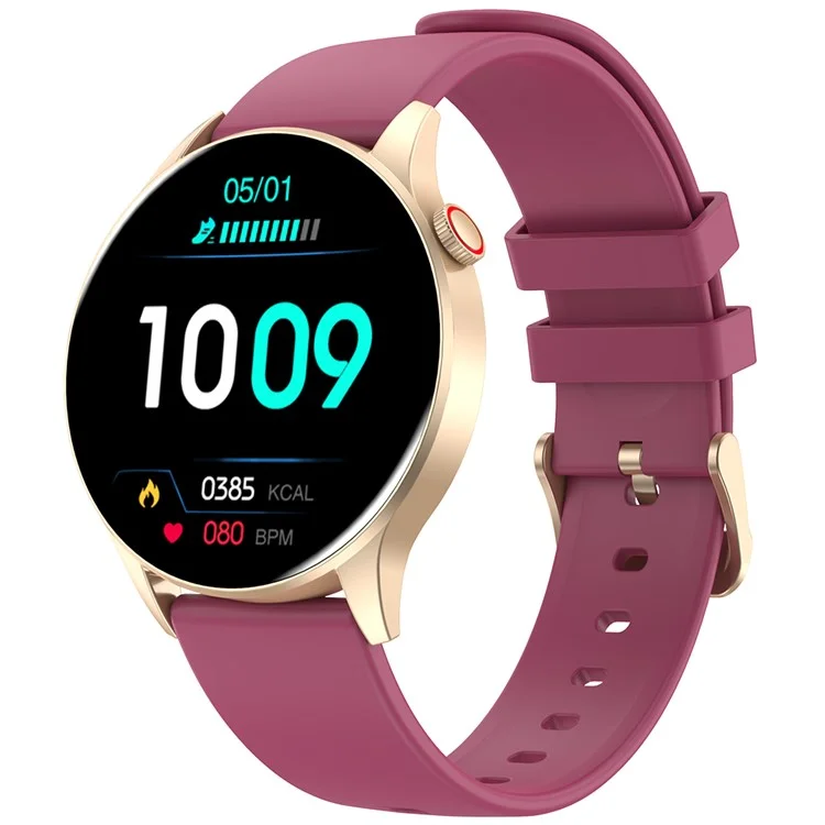 Y85 Round Smart Watch Bluetooth-compatible Call Music Heart Rate Body Temperature Health Monitoring Sports Watch - Purple