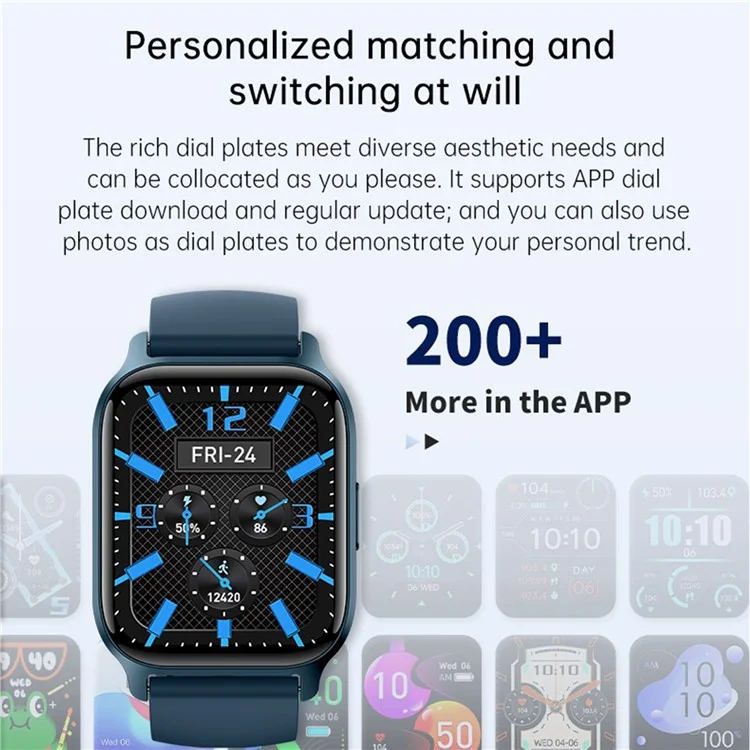 Y3 Smart Watch Bluetooth-compatible Call Heart Rate Monitor 1.85-inch HD Screen Sports Watch - Grey