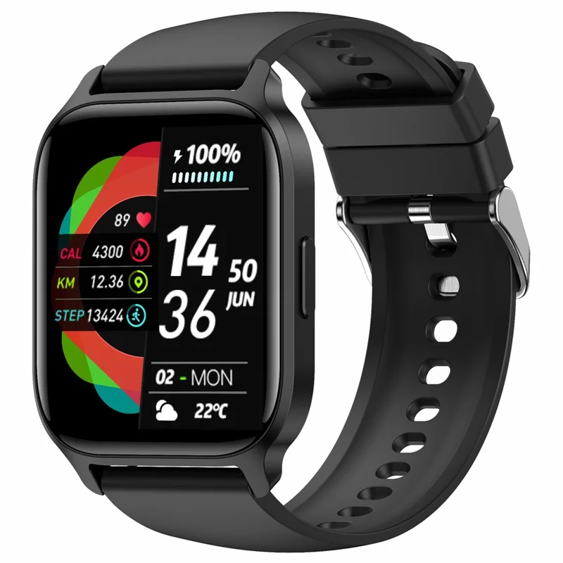 Y3 Smart Watch Bluetooth-compatible Call Heart Rate Monitor 1.85-inch HD Screen Sports Watch - Black
