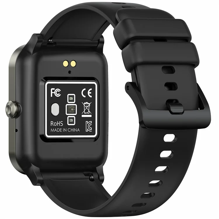 J01 Bluetooth-compatible Smart Watch Blood Glucose Blood Pressure Heart Rate Health Monitoring Sports Watch - Black