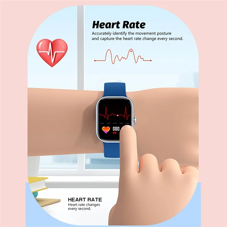 H97 IP68 Lettore Musicale Impermeabile Frequenza Cardiaca Monitor del Sonno Orologio Intelligente per Bambini - Blu