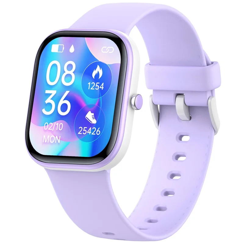 H97 IP68 Waterproof Music Player Heart Rate Sleep Monitor Children Smart Watch - Purple
