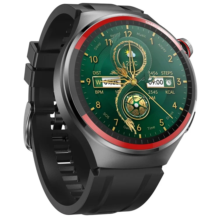 MT78 1.43-inch AMOLED Smart Watch Bluetooth-compatible Calling Heart Rate Blood Pressure Monitoring Sports Watch - Black