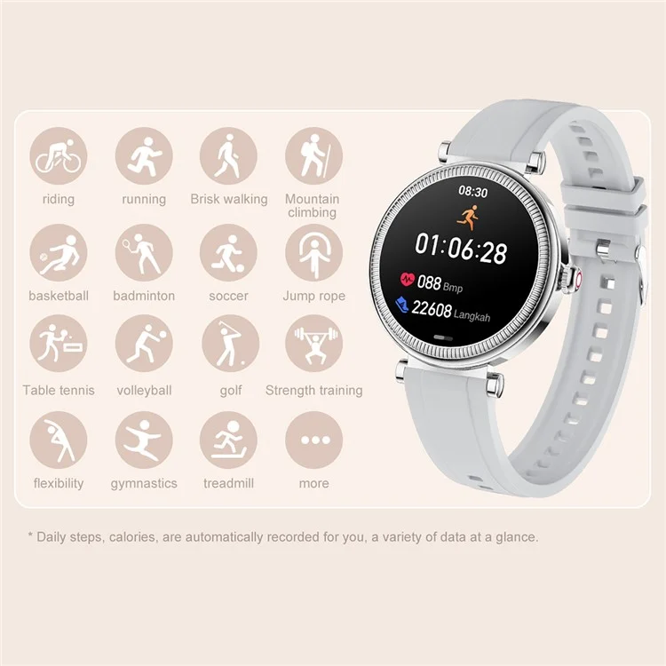 CF37 Women Smart Watch Menstrual Cycle Reminder Health Monitoring Bluetooth-compatible Call Smart Bracelet - Black