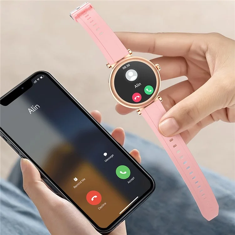 CF37 Women Smart Watch Menstrual Cycle Reminder Health Monitoring Bluetooth-compatible Call Smart Bracelet - Black
