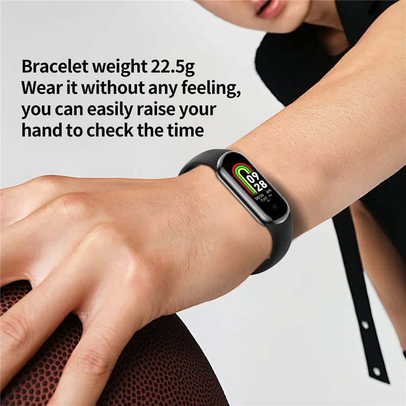 M8 0.96-inch Touch Screen Smart Wristband Waterproof Sleep Heart Rate Monitoring Smart Bracelet - Black