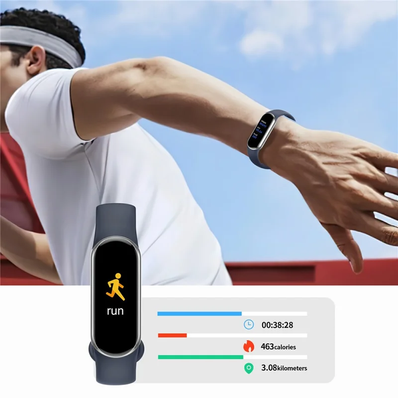 M8 0.96-inch Touch Screen Smart Wristband Waterproof Sleep Heart Rate Monitoring Smart Bracelet - Black