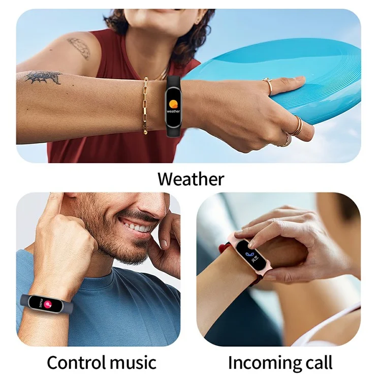 M8 0.96-inch Touch Screen Smart Wristband Waterproof Sleep Heart Rate Monitoring Smart Bracelet - Black