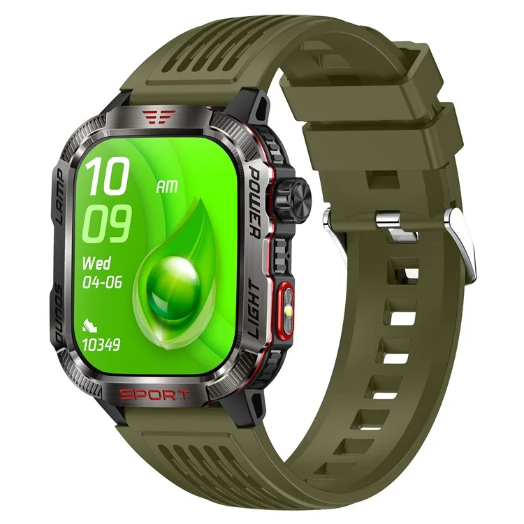 HT29 Banknote Detection Flashlight Compass Altitude Test Smart Watch Health Monitoring Waterproof Sports Watch - Green