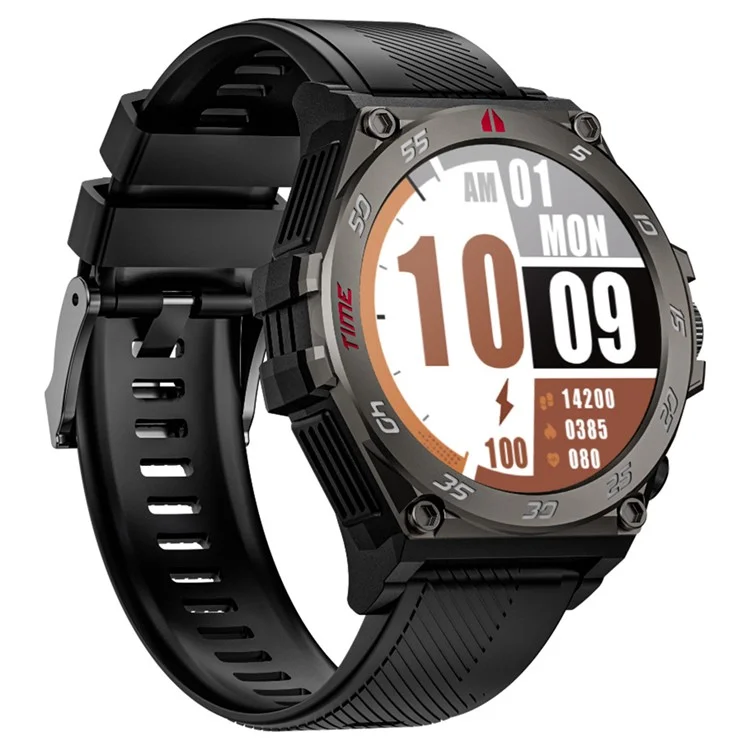 LC18 2-in-1 1.53-inch AMOLED Screen Heart Rate Monitor Smart Watch + TWS Bluetooth-compatible Earbuds - Black