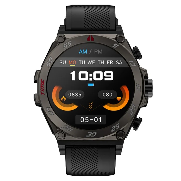 LC18 2-in-1 1.53-inch AMOLED Screen Heart Rate Monitor Smart Watch + TWS Bluetooth-compatible Earbuds - Black
