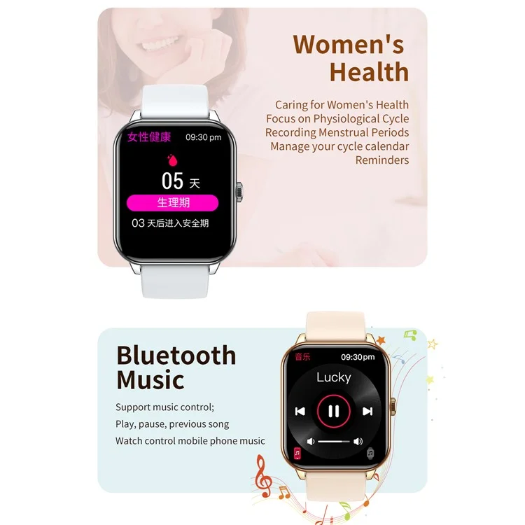 CY13 1.9 inch HD Screen Bluetooth-compatible Call Smart Watch Heart Rate Health Monitoring Sports Watch - Gold
