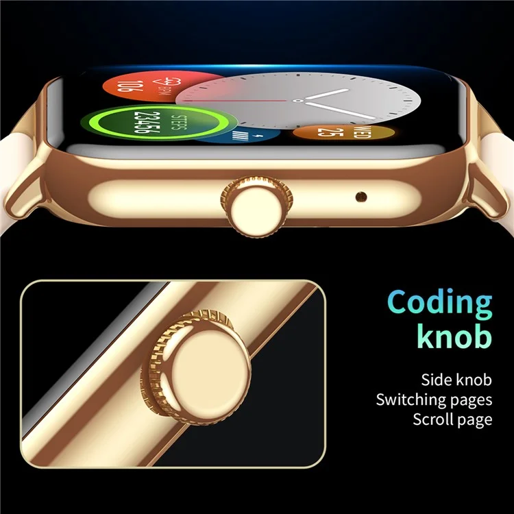 CY13 1.9 inch HD Screen Bluetooth-compatible Call Smart Watch Heart Rate Health Monitoring Sports Watch - Gold