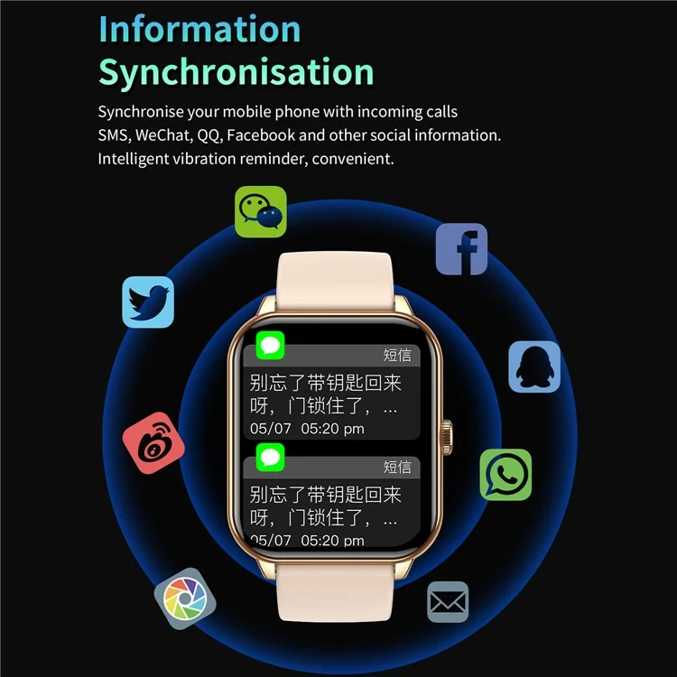 CY13 1.9 inch HD Screen Bluetooth-compatible Call Smart Watch Heart Rate Health Monitoring Sports Watch - Gold
