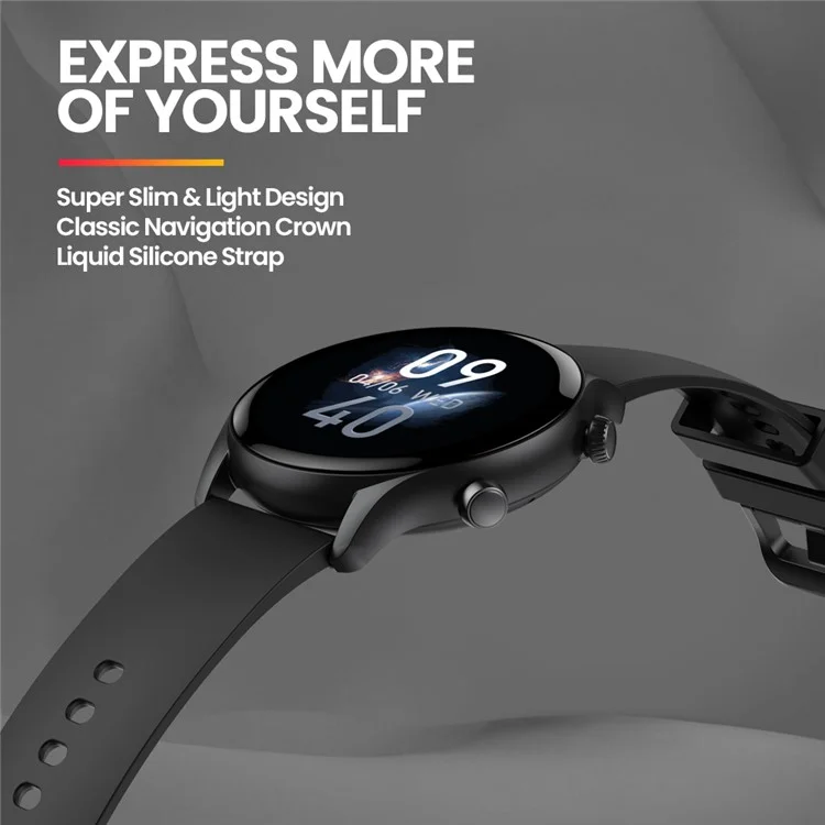 ZEBLAZE Btalk 3 Plus 1.39-inch Bluetooth-compatible Call Smart Watch Heart Rate Monitor Sports Bracelet - Black