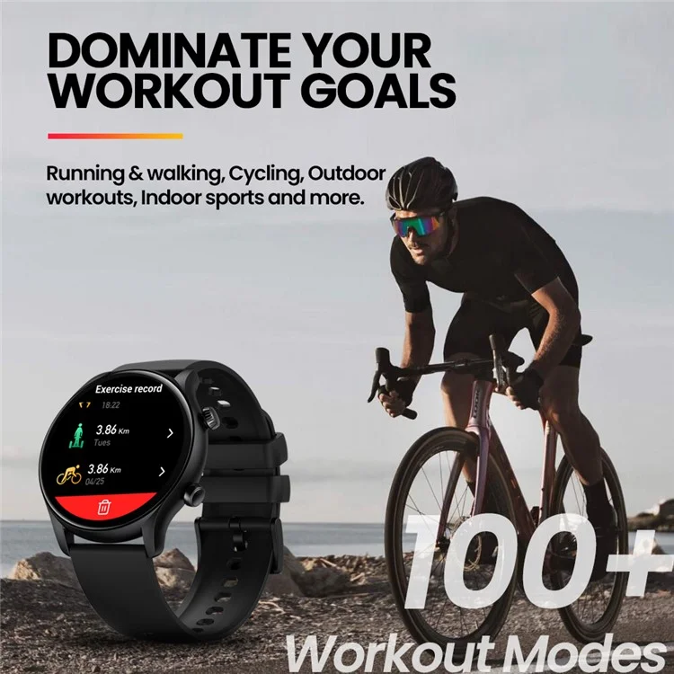 ZEBLAZE Btalk 3 Plus 1.39-inch Bluetooth-compatible Call Smart Watch Heart Rate Monitor Sports Bracelet - Black