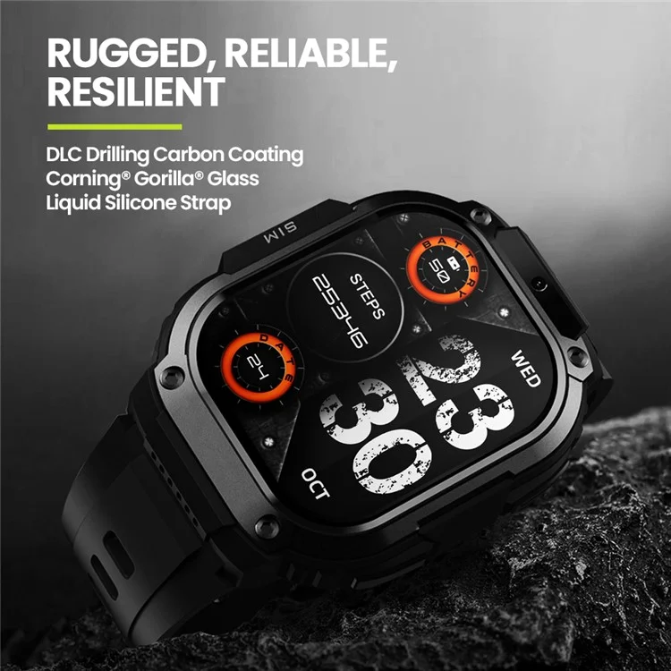ZEBLAZE Thor SQ 2.13-inch AMOLED Screen Video Calls 4G Smart Watch, 2+16GB