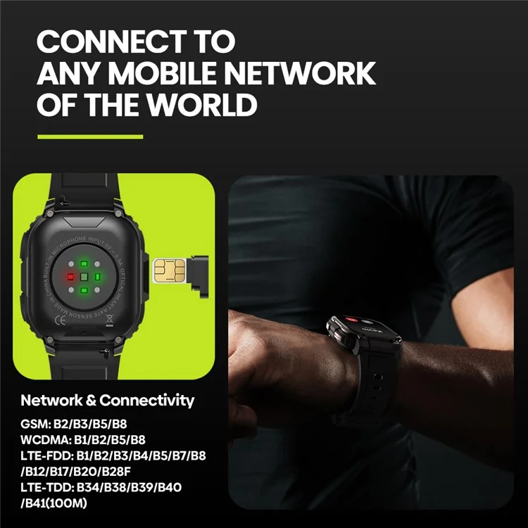 ZEBLAZE Thor SQ 2.13-inch AMOLED Screen Video Calls 4G Smart Watch, 2+16GB