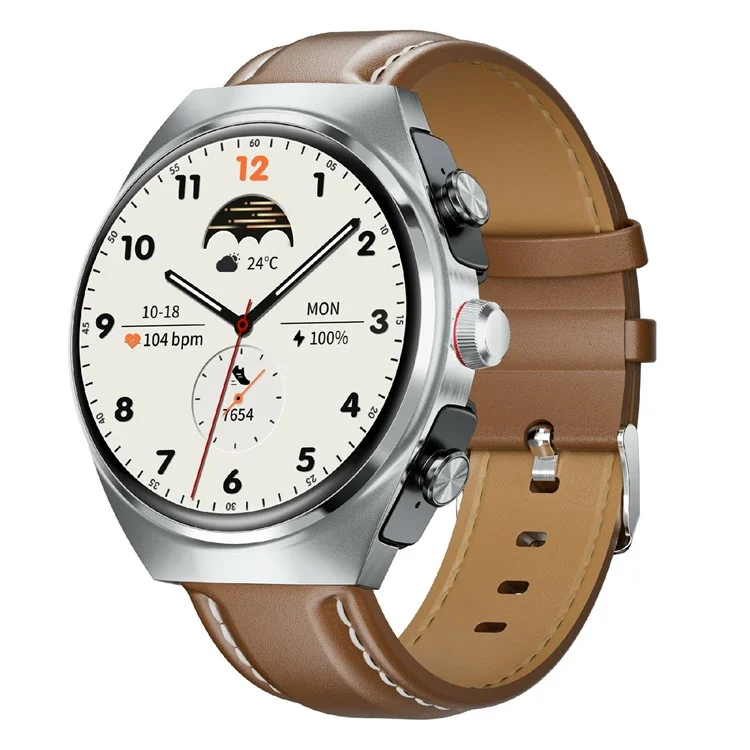 GT95 Smart Watch Earphone Bluetooth-compatible Call 1.53 inch Screen Fitness Tracker Heart Rate Monitor - Silver