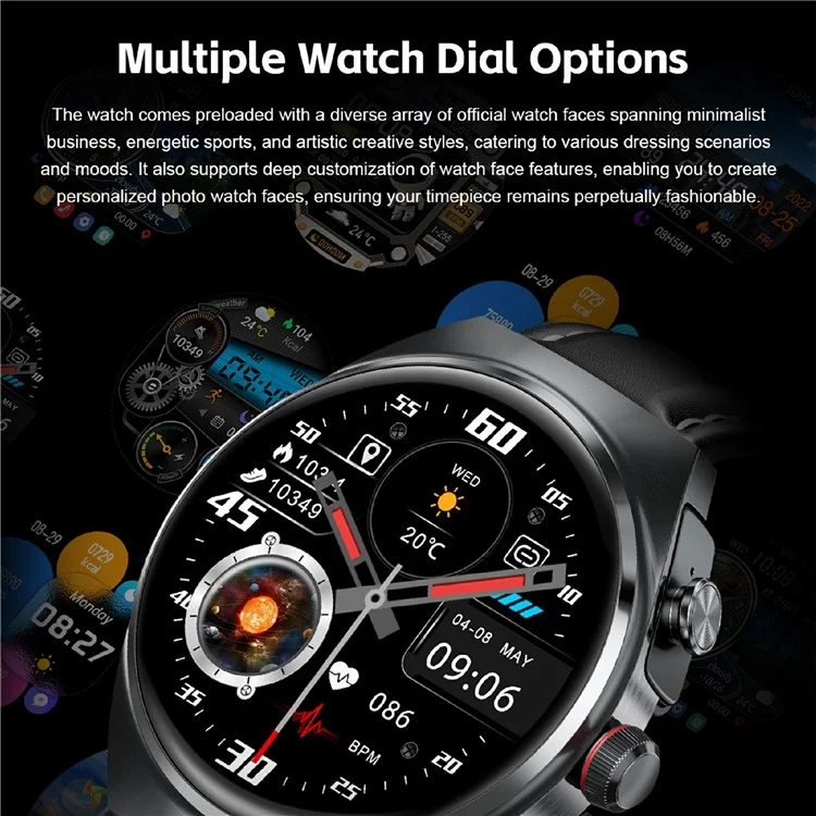 GT95 Smart Watch Earphone Bluetooth-compatible Call 1.53 inch Screen Fitness Tracker Heart Rate Monitor - Silver