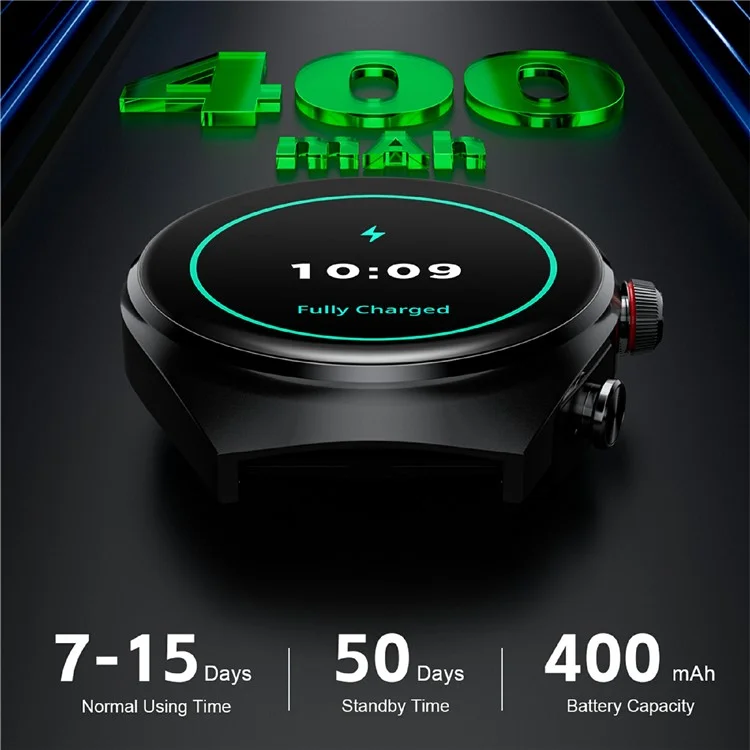 GT95 Smart Watch Earphone Bluetooth-compatible Call 1.53 inch Screen Fitness Tracker Heart Rate Monitor - Silver