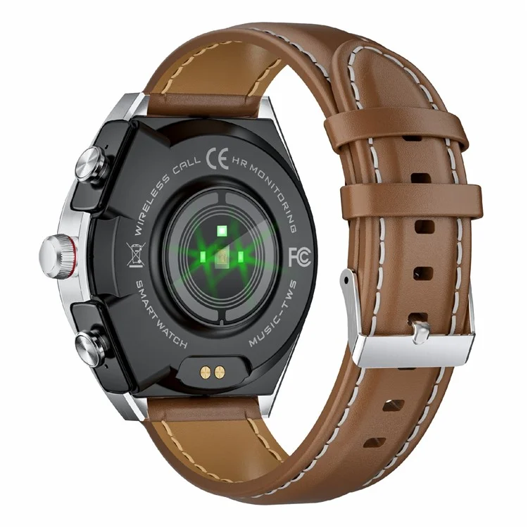 GT95 Smart Watch Earphone Bluetooth-compatible Call 1.53 inch Screen Fitness Tracker Heart Rate Monitor - Silver