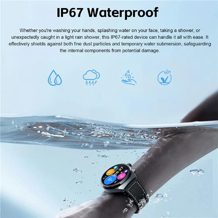 GT95 Smart Watch Earphone Bluetooth-compatible Call 1.53 inch Screen Fitness Tracker Heart Rate Monitor - Silver