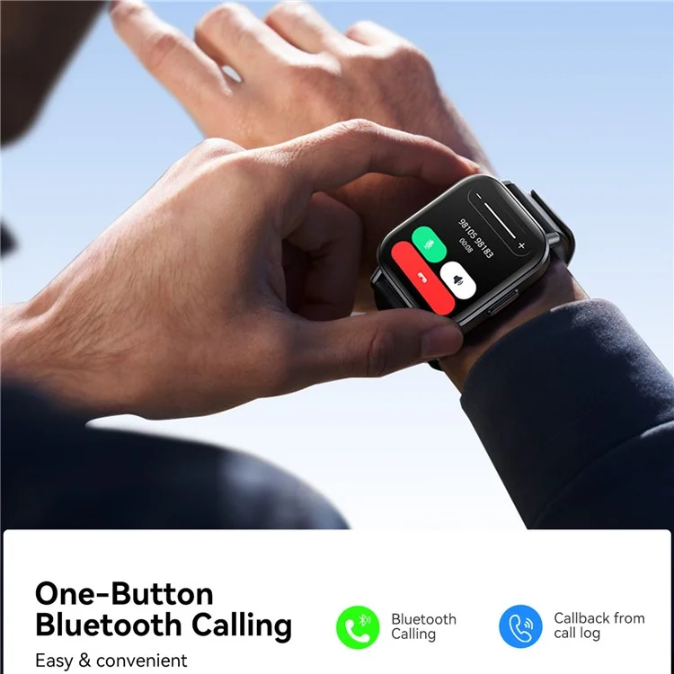 JOYROOM Fit-Life JR-FT3S 1.96-inch Bluetooth-compatible Call Smart Watch Heart Rate Health Monitoring Sports Watch - Tarnish