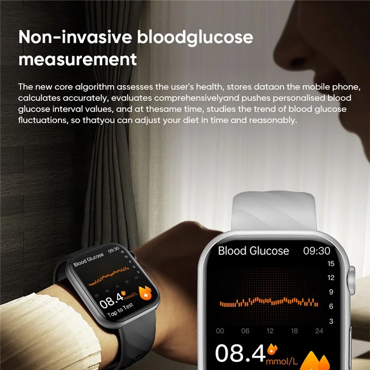 MT500 Smart Watch Amoled Screen Ekg Herzfrequenzmonitor Bluetooth Call Armband - Schwarz