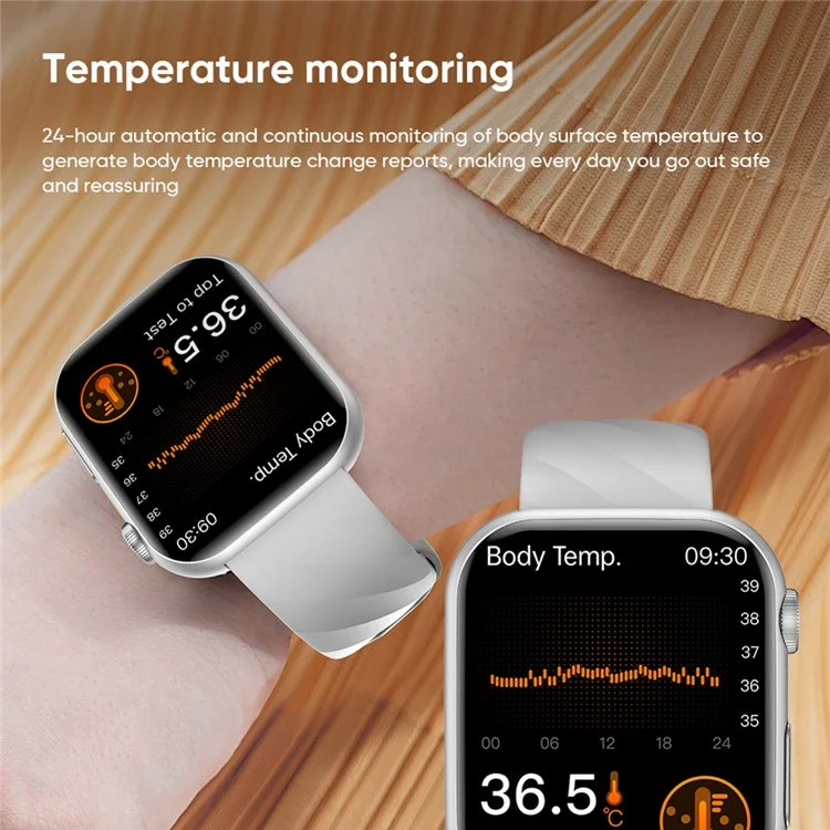 MT500 Smart Watch Amoled Screen Ekg Herzfrequenzmonitor Bluetooth Call Armband - Schwarz