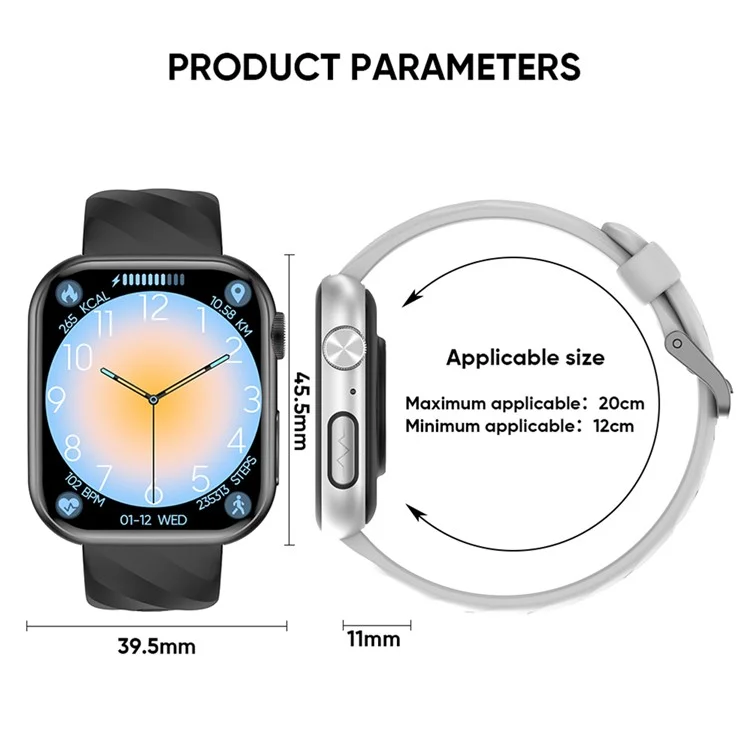 MT500 Smart Watch Amoled Screen Ekg Herzfrequenzmonitor Bluetooth Call Armband - Schwarz