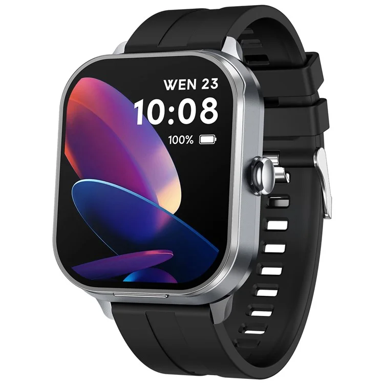 D8 Pro 2-in-1 Bluetooth-compatible TWS Earphone Smart Watch Health Monitoring Bluetooth-compatible Calling Sports Watch, Silicone Strap - Silver
