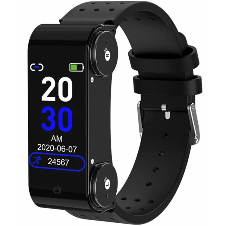 L890 2-In-1 Smart Watch Bluetooth-compatible Earphone Headset Fitness Tracker - Black