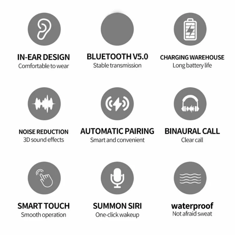L890 2-In-1 Smart Watch Bluetooth-compatible Earphone Headset Fitness Tracker - Black