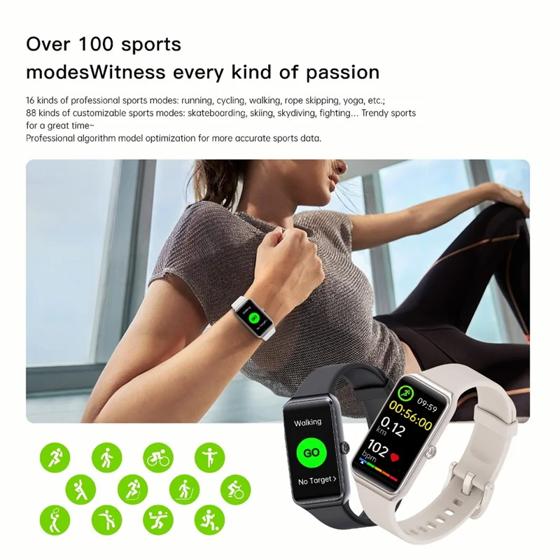 Montre connectée C82 de 1,47 pouce - Fréquence cardiaque, tension artérielle, température corporelle, surveillance de la santé, bracelet de sport - Starlight