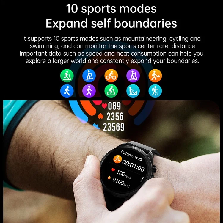 E420 1.39-inch Smart Watch Waterproof ECG+PPG Blood Pressure Heart Rate Monitoring Fitness Bracelet, Steel Strap