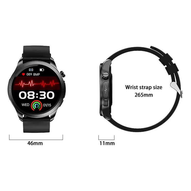 E420 1.39-inch Smart Watch Waterproof ECG+PPG Blood Pressure Heart Rate Monitoring Fitness Bracelet, Steel Strap